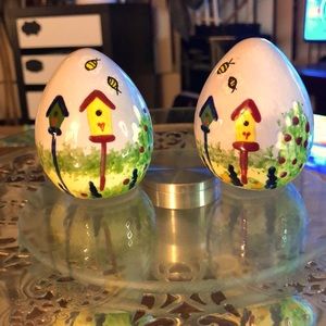 Christmas Ideas Collectible Egg Shape Vintage Salt And Pepper Shakers Pottery